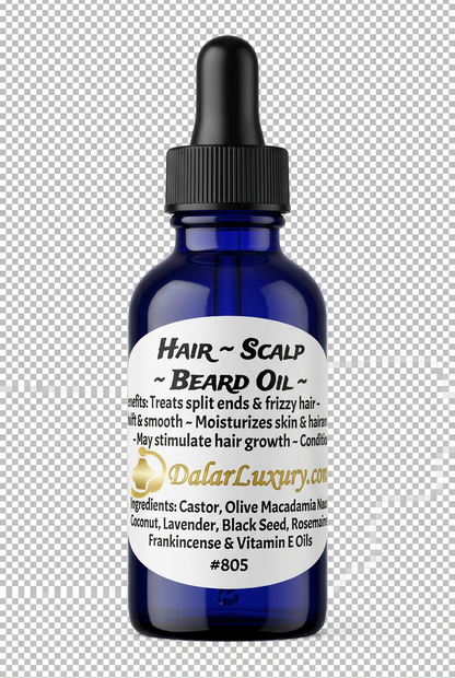 HAIR, SCALP, BEARD OIL for Men #805 by DalarLuxury.com ~ 30ml