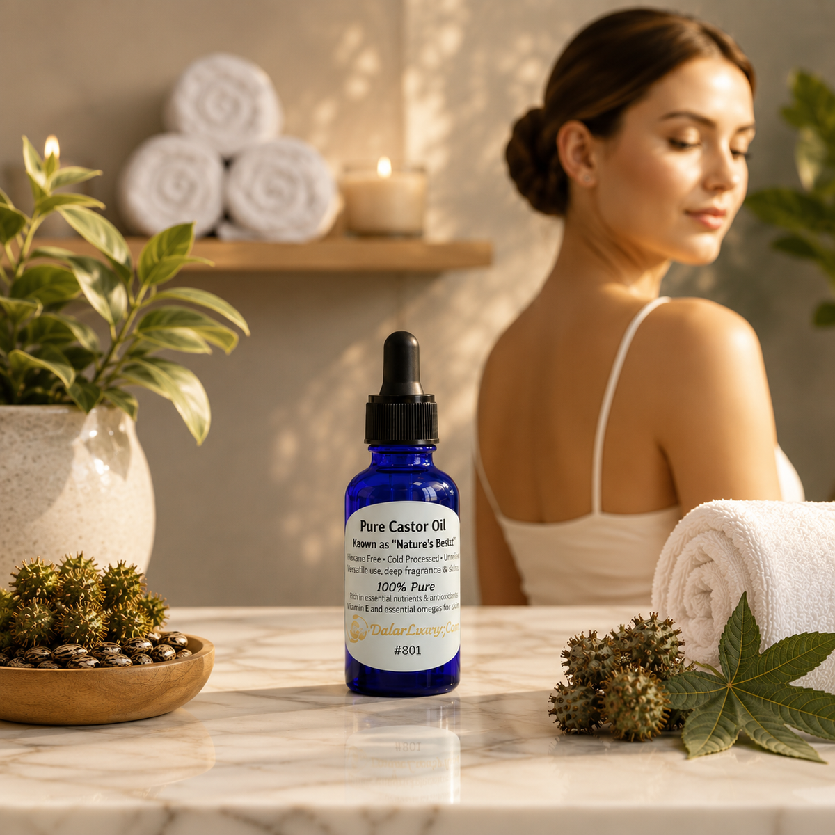 100% ULTRA PURE CASTOR OIL  ~ Known as "Natures Botox"