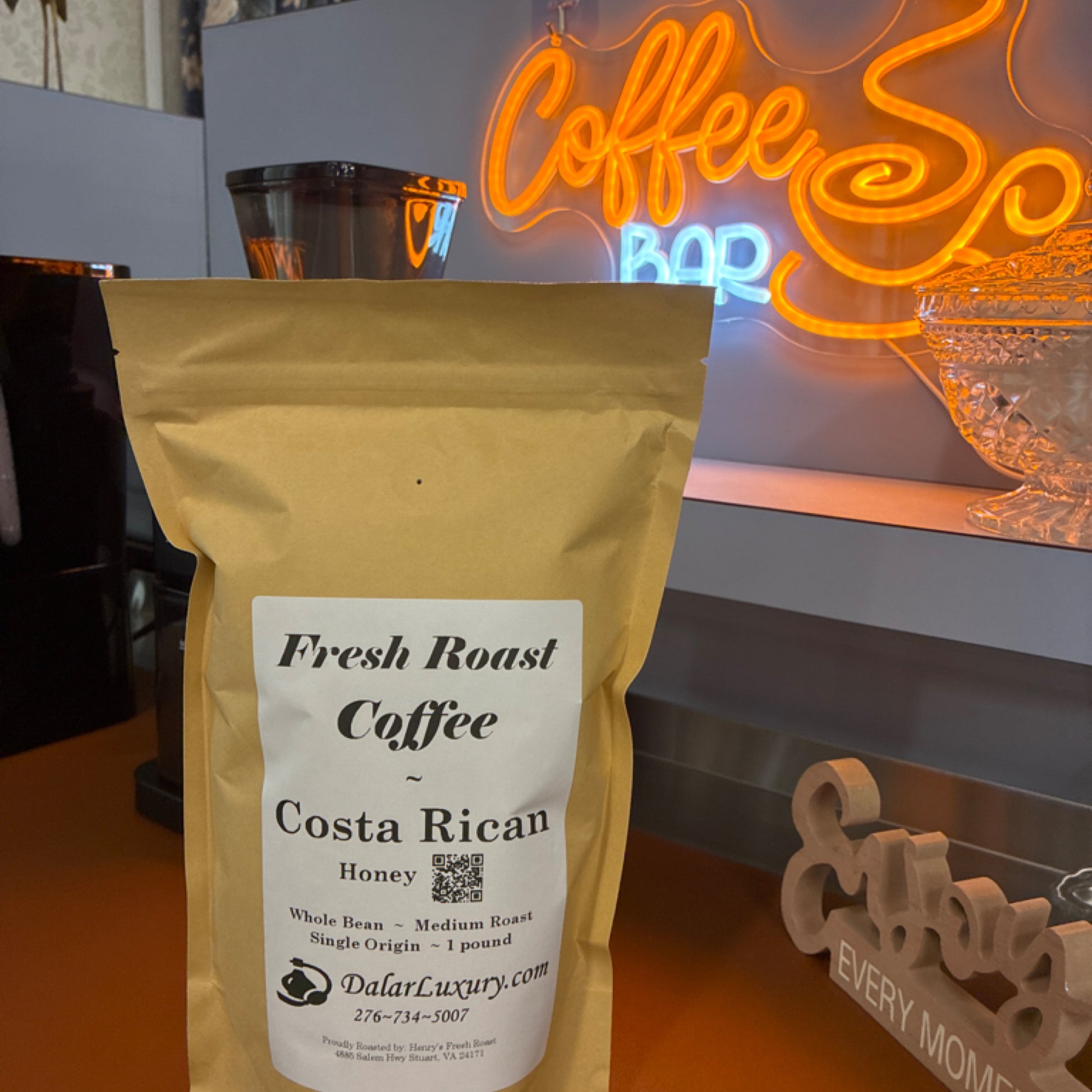 Costa Rican Honey ~ Select Fresh Roast Coffee ~ Medium Roast ~ Whole Bean ~ 1 Pound