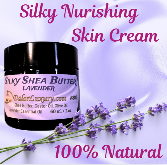 SILKY SHEA CREAM  ~ LAVENDER with Castor Oil & Lavender Essential Oil #807 by DalarLuxury.com