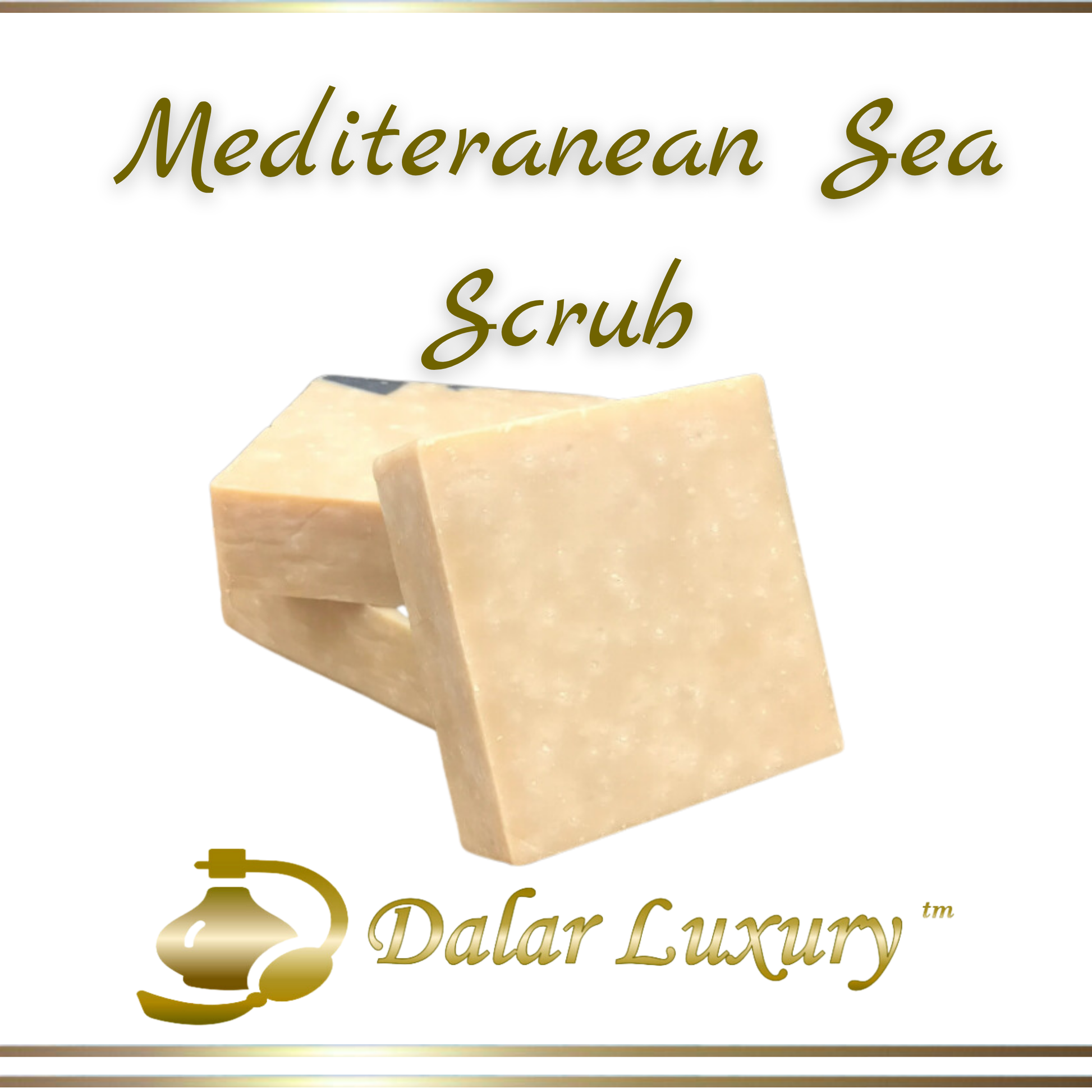 MEDITERRANEAN SEA SCRUB Handmade Cold Process Soap #925 by DalarLuxury.com ~ Made in U.S.A!
