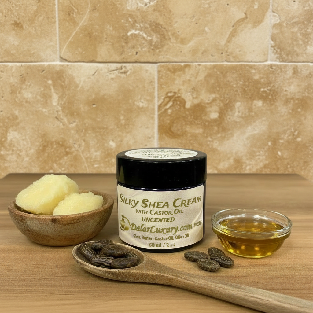 SILKY SHEA CREAM  ~ UNSCENTED with Castor Oil ~ #806 by DalarLuxury.com