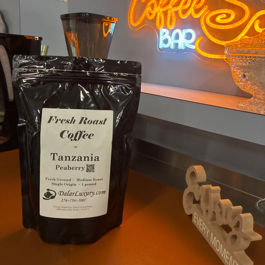 Tanzania Peaberry ~  Fresh Roast Coffee ~ Medium Roast ~ Pre-Ground ~ 1 Pound