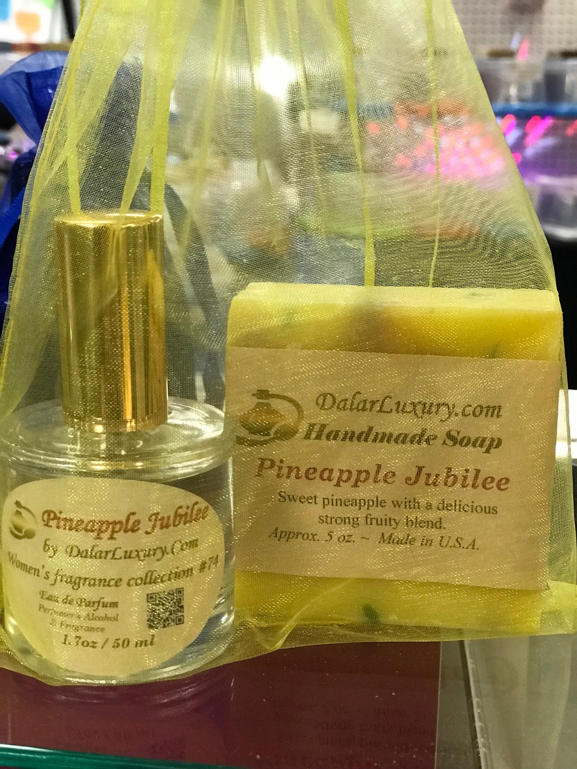 Pineapple Jubilee Perfume with Pineapple Jubilee Luxury Handmade Soap ~ Gift Set #501