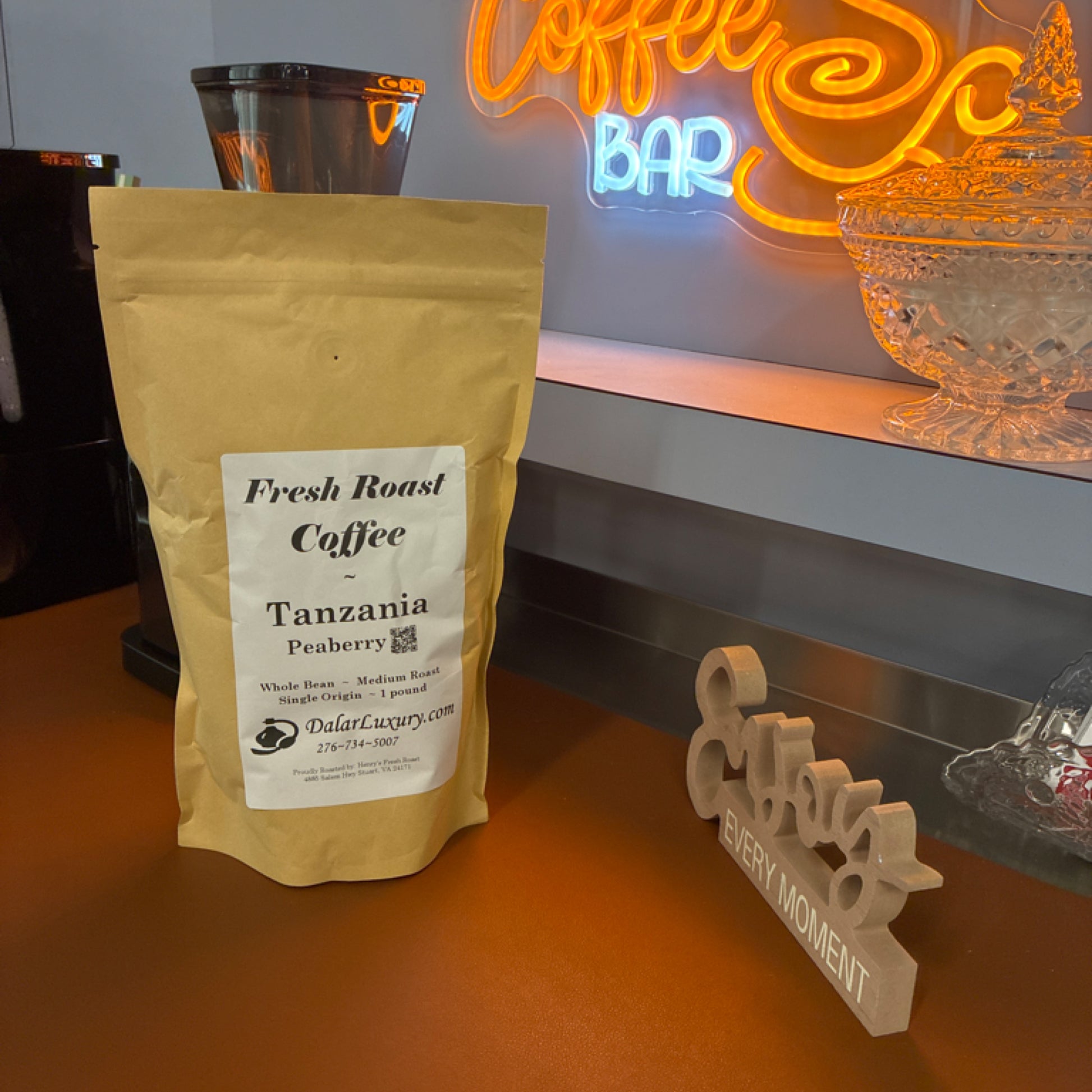 Tanzania Peaberry ~ Select Fresh Roast Coffee ~ Medium Roast ~ Whole bean ~ 1 Pound