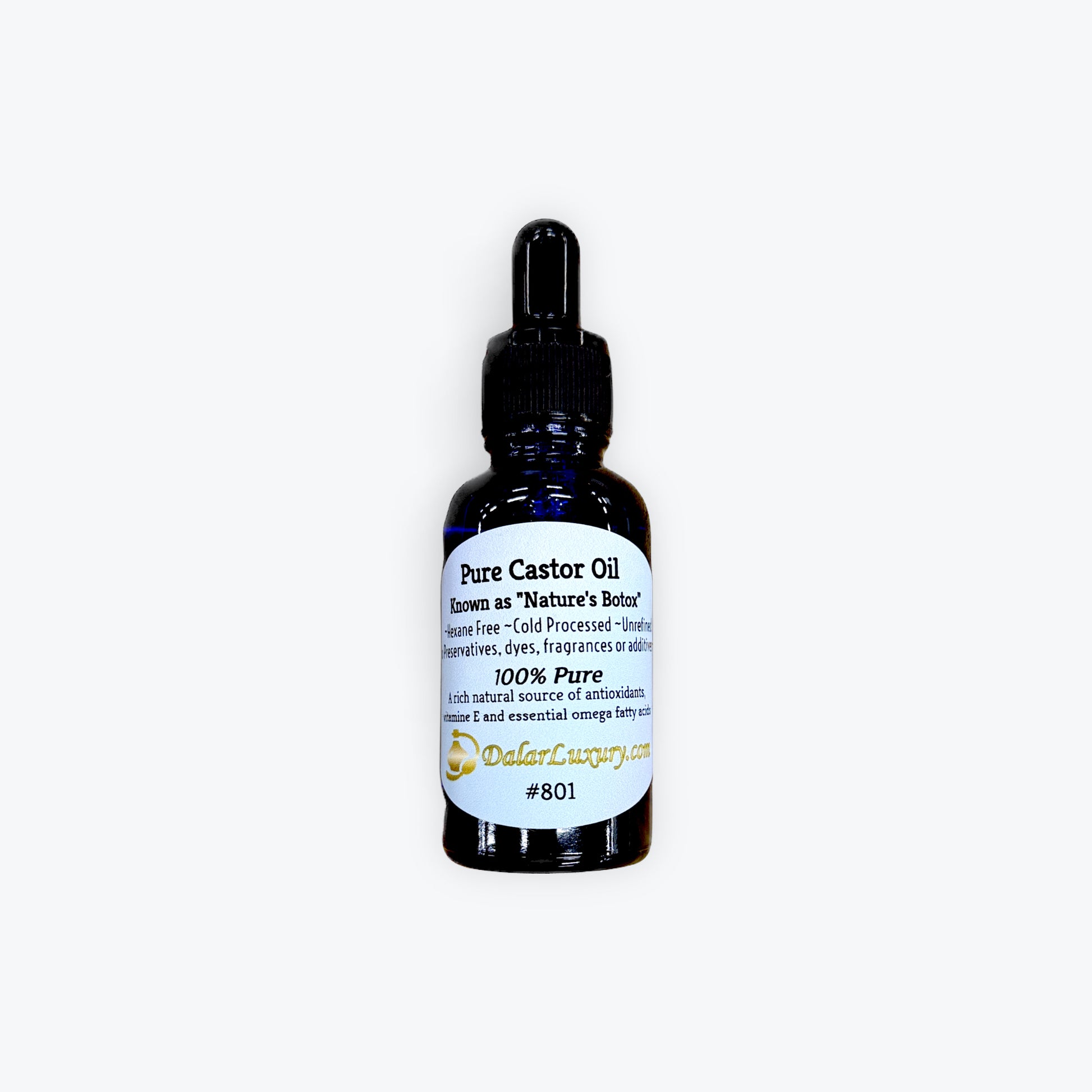 100% ULTRA PURE CASTOR OIL #801 by DalarLuxury.com ~ Known as "Natures Botox" ~ 30ml