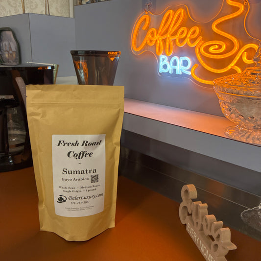 Sumatra Gayo Arabica  ~ Select Fresh Roasted Coffee ~ Medium Roast ~ Whole Bean ~ 1 Pound