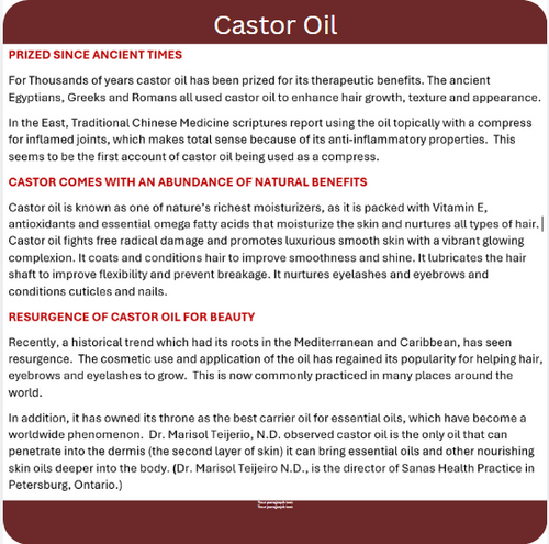 100% ULTRA PURE CASTOR OIL #801 by DalarLuxury.com ~ Known as "Natures Botox" ~ 30ml