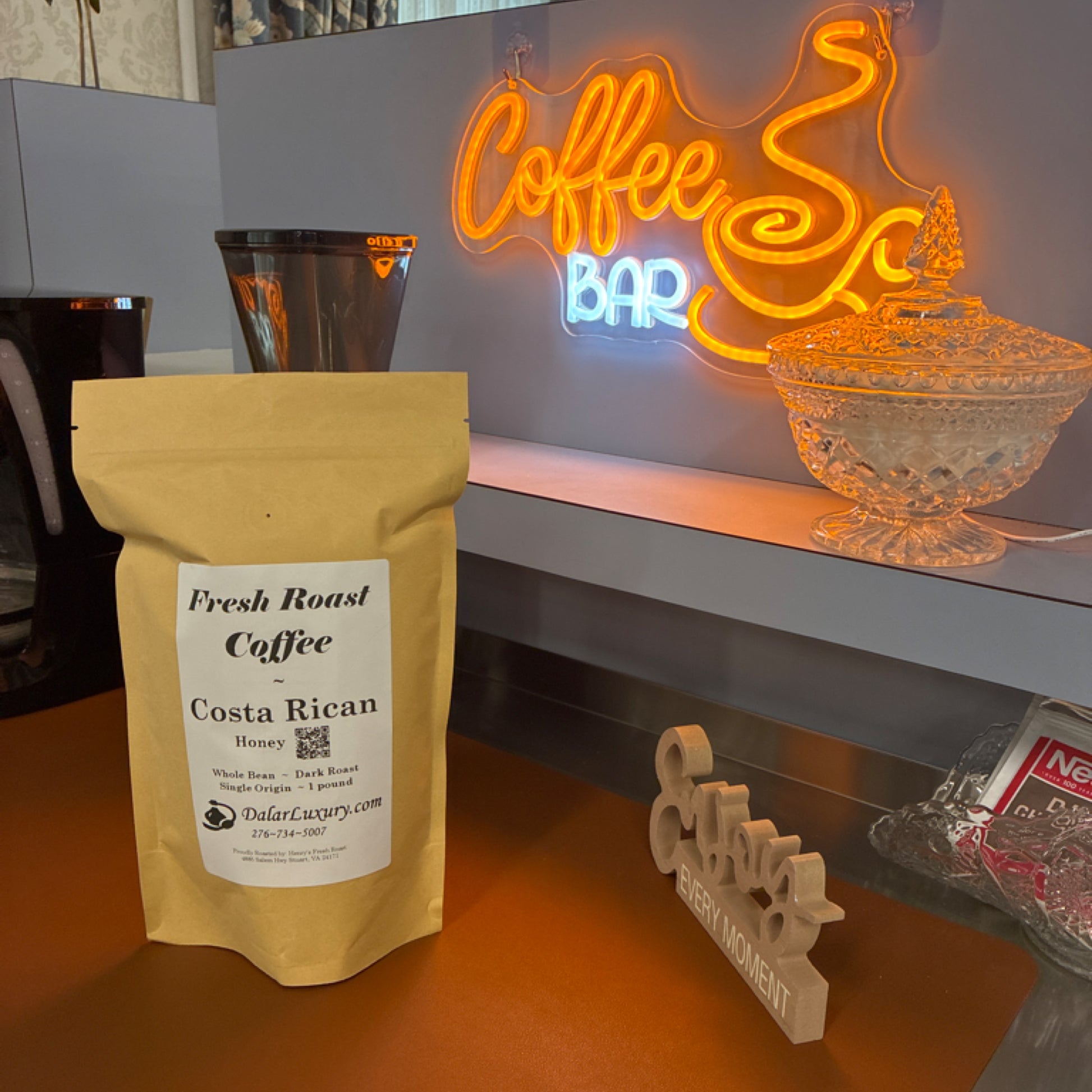 Costa Rican Honey Coffee ~ whole bean, fresh roast (dark) ~ 1 pound