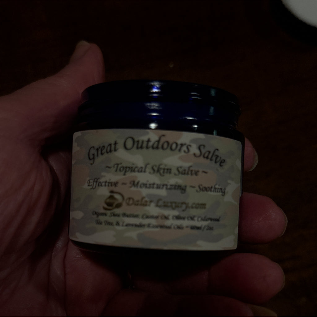 GREAT OUTDOORS SALVE ~ 100% Natural Topical Skin Care ~ Moisturizing & Soothing ~ 2oz ~ by DalarLuxury.com