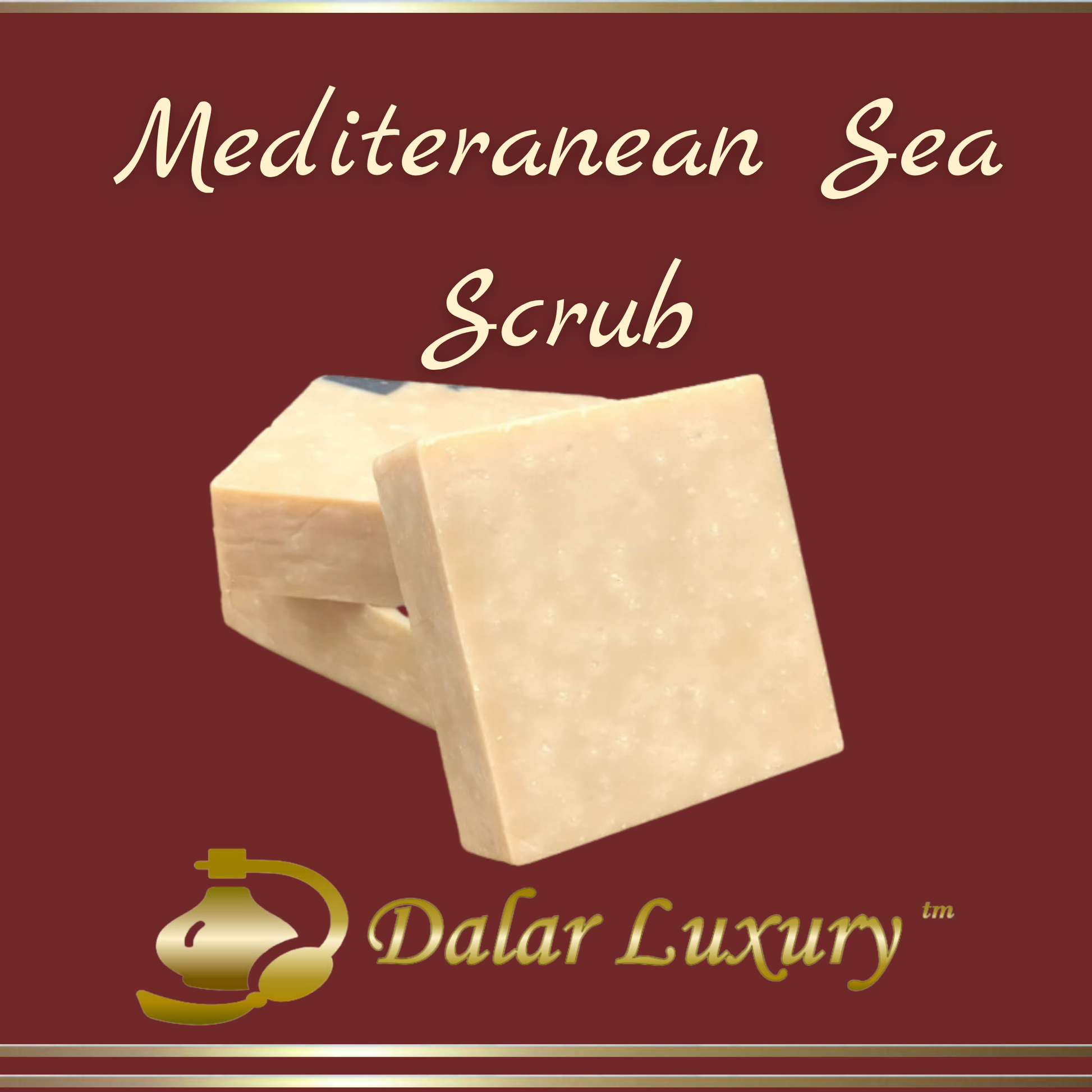 MEDITERRANEAN SEA SCRUB Handmade Cold Process Soap #925 by DalarLuxury.com ~ Made in U.S.A!